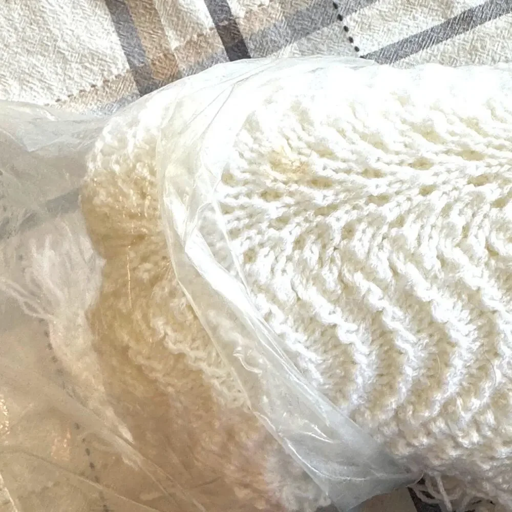 Vintage 57 year old baby blanket crocheted in Guam cottage coquette granny core